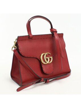 Gucci 2-Way GG Marmont Handbag Leather